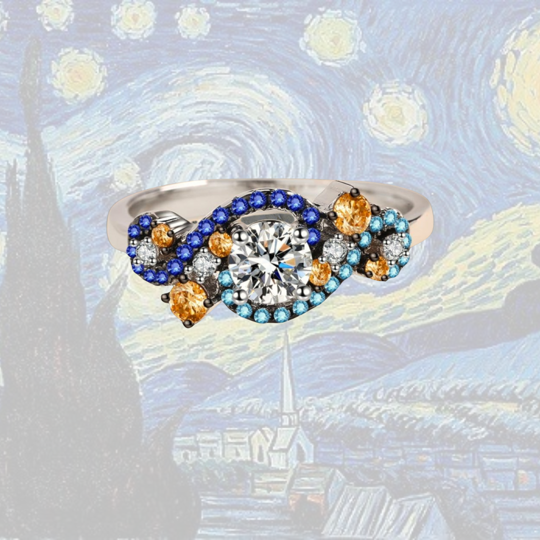 Van Gogh - Starry Night, Enchanted Life Ring